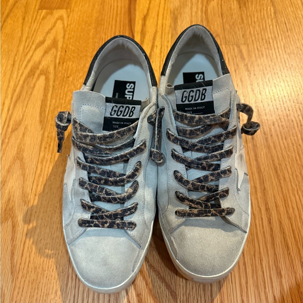 Golden Goose Gray and Black Sneakers with Suede Finish - Picture 2 of 9